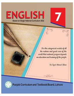 punjab board english class 7 book